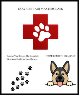 Dog First Aid + Raising your puppy + From Bored to Brilliant